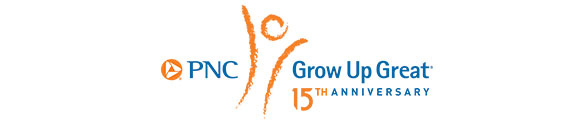 PNC Grow Up Great 15th anniversary logo