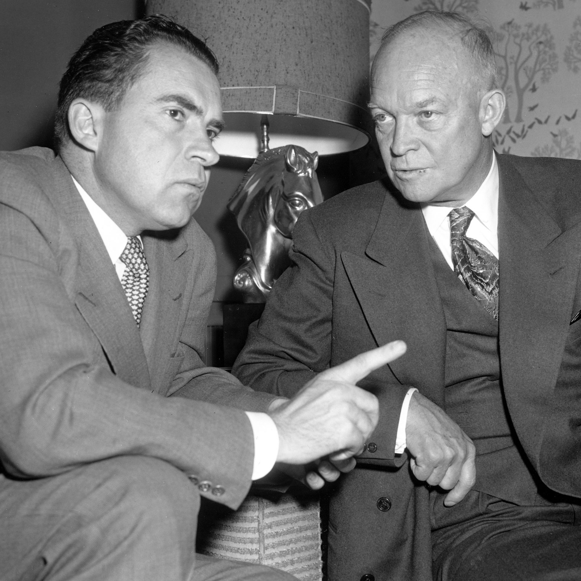 President Dwight Eisenhower's medical problems led to an agreement with his vice president, Richard Nixon, to transfer executive power in the event of presidential incapacity.