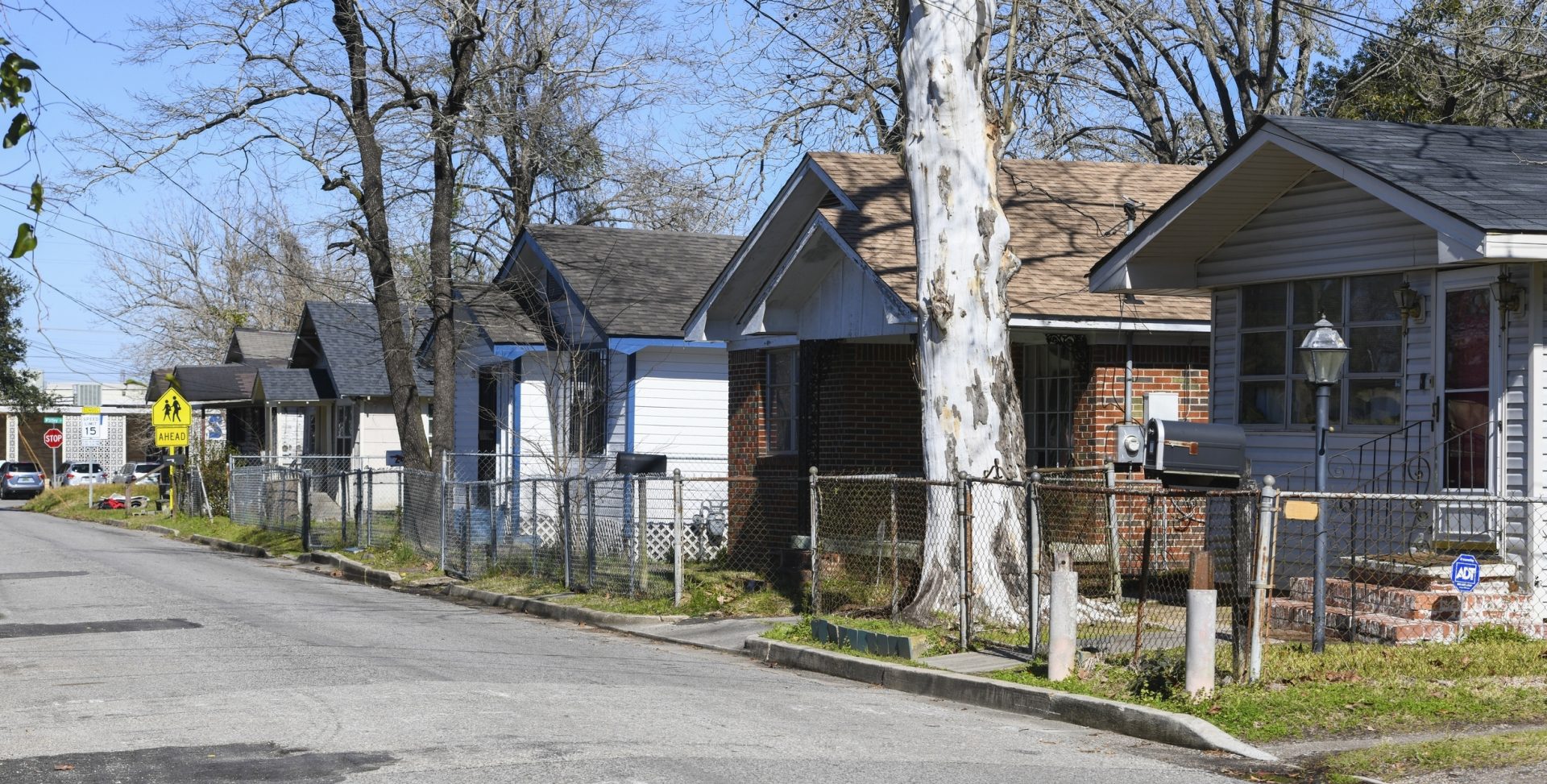 In this Tuesday, Jan. 29, 2019, file photo, homes line Richardson Drive in Africatown in Mobile, Ala. Established by the last boatload of Africans abducted into slavery and shipped to the United States just before the Civil War, the coastal Alabama community now shows scarcely a trace of its founders. 