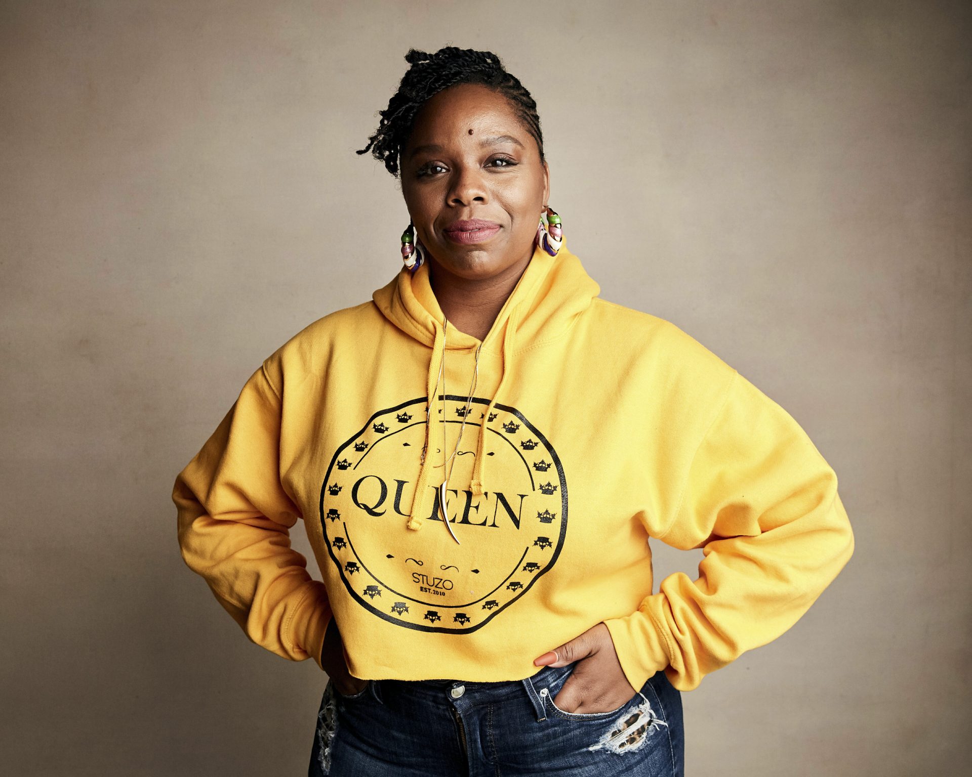 FILE PHOTO: In this Jan. 27, 2019, file photo, Patrisse Cullors poses for a portrait to promote a film during the Sundance Film Festival in Park City, Utah. A financial snapshot shared exclusively with The Associated Press shows the Black Lives Matter Global Network Foundation raked in just over $90 million last year. Cullors, BLM co-founder, told the AP that the foundation is focused on a “need to reinvest into Black communities.”
