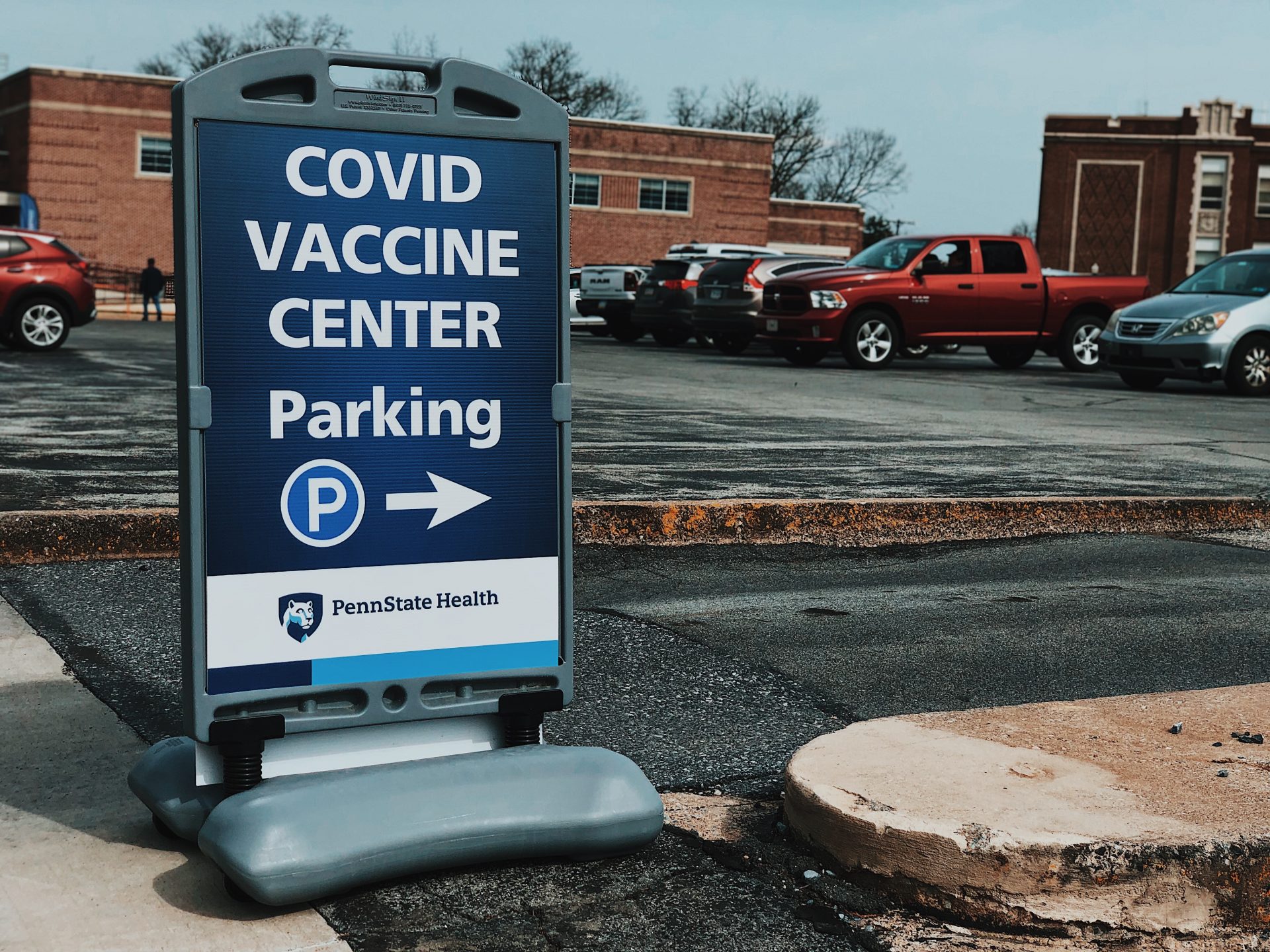 A Penn State Health vaccine site in Hershey on March 27, 2021.