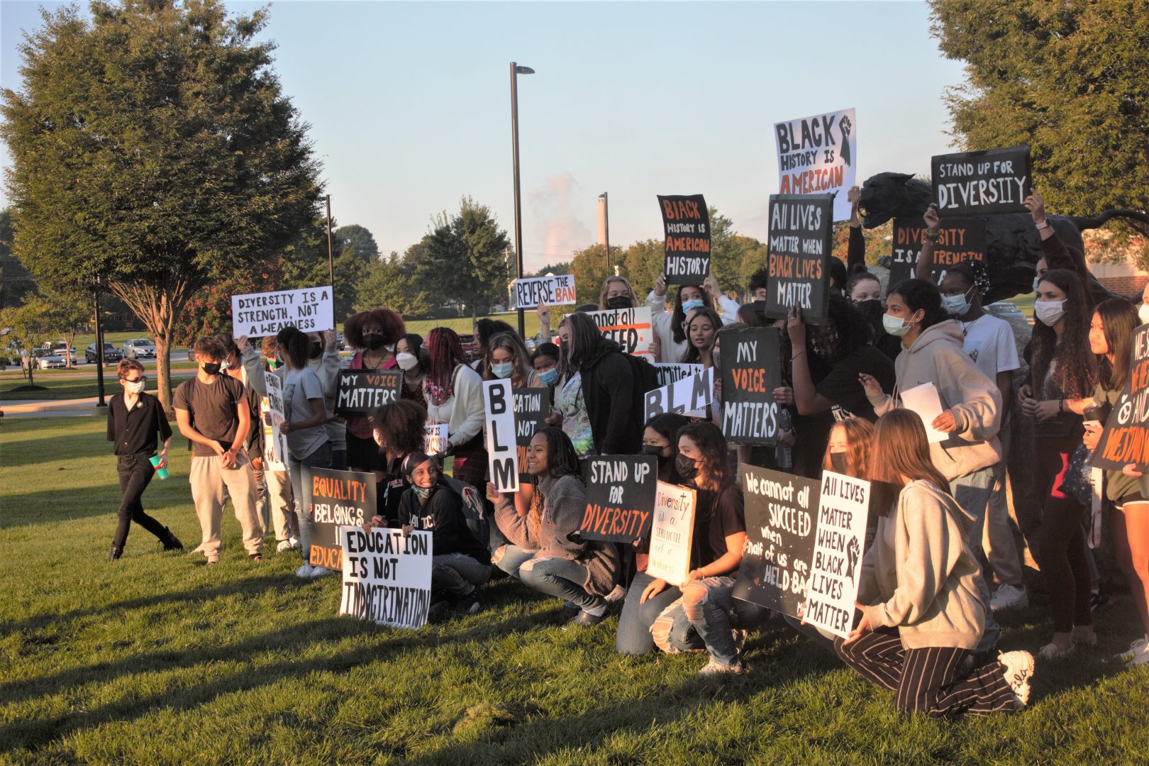 Central York students protest school board’s ban on antiracist