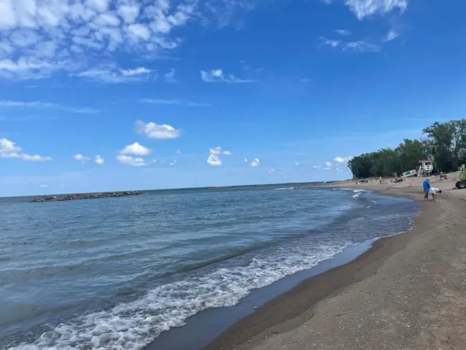 Lake Erie, as seen from Presque Isle State Park, on August 22, 2023. A proposal would designate part of the lake as a National Marine Sanctuary.