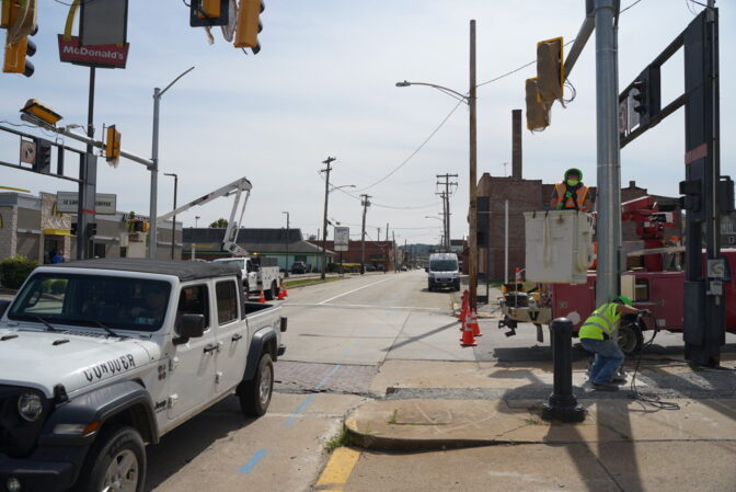 A $6 million project to improve Charleroi's intersections is underway.