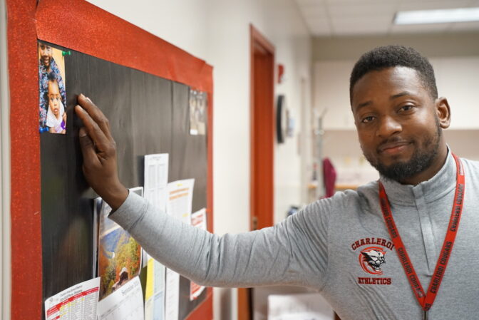 Pierre Richard Momplaisir moved to Charleroi from Haiti four years ago because he heard from a friend that he could get a job at Fourth Street Foods, a food packaging facility in town where many Haitians work.